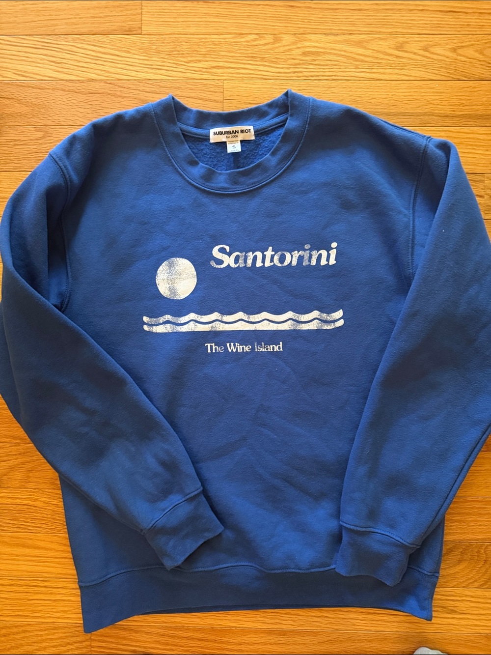 Sub_Urban Riot Blue Santorini Graphic Crewneck Sweatshirt